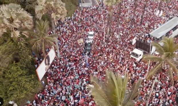 caminhada de lula