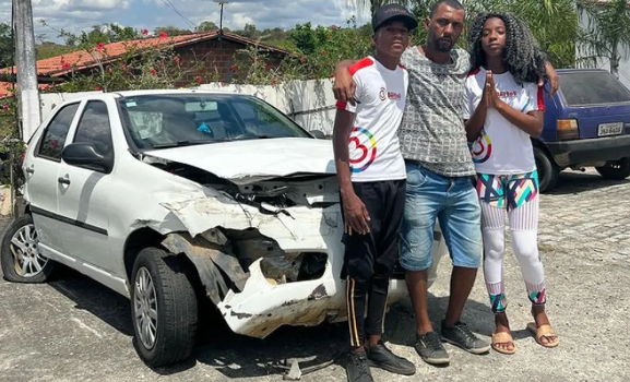 Menor Nico sai ileso após acidente na BR 116