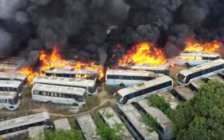 ônibus incendiados em vitória da conquista