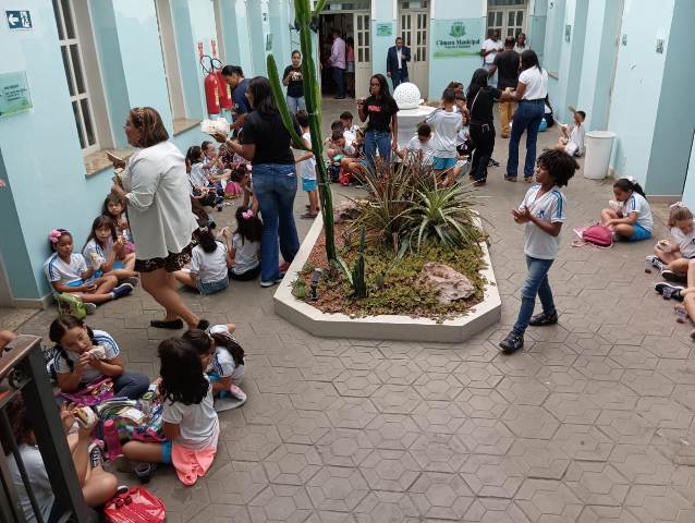 Estudantes visitam a Câmara de Vereadores