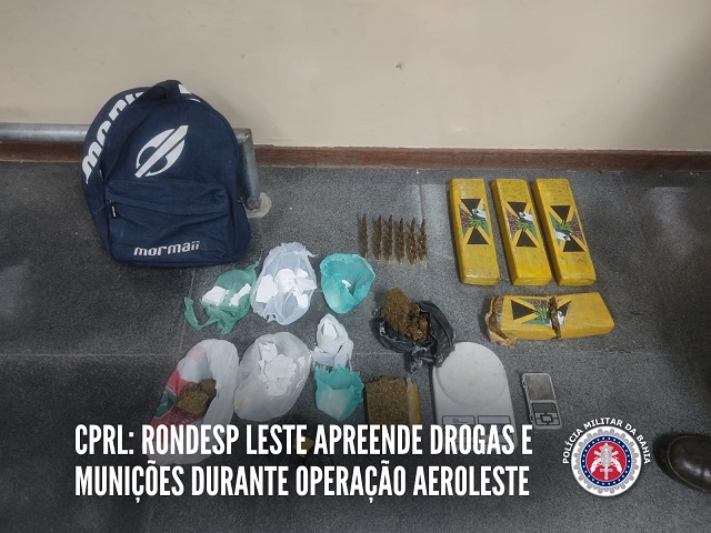 Rondesp apreende drogas e munições durante Operação Aeroleste