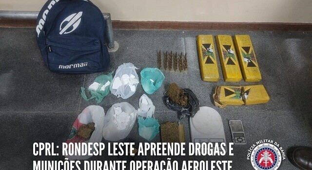 Rondesp apreende drogas e munições durante Operação Aeroleste