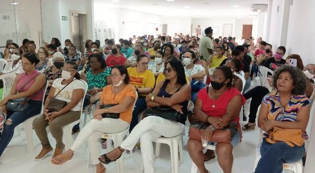 Assembleia da APLB sobre os precatórios do Fundef (Foto: Paulo José/ Acorda Cidade)