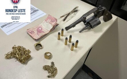 Material apreendido pela Polícia Militar_