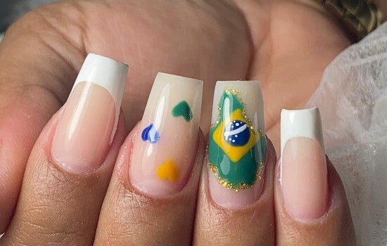 nailart brazilcore brasil bandeira unha