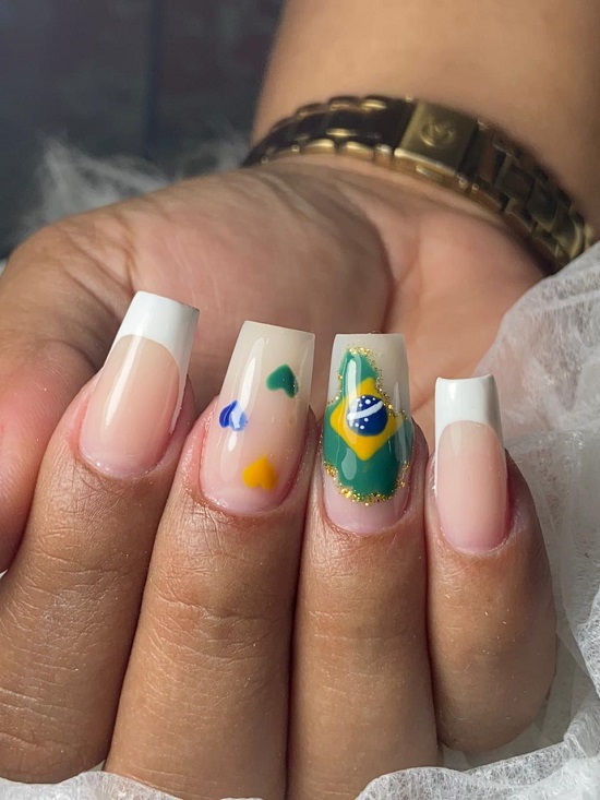 Nos cabelos, pele e unhas: o verde e amarelo como tendência