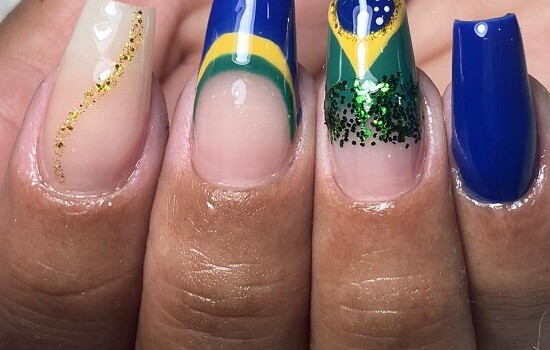 nail art bandeira brasil brazilcore 