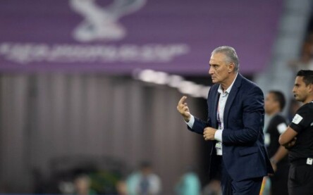 Técnico da Seleção Brasileira, Tite, diz que sentiu falta de Neymar mesmo com vitória do Brasil em jogo contra a Suiça na Copa do Catar (Foto: Lucas Figueiredo/ CBF)