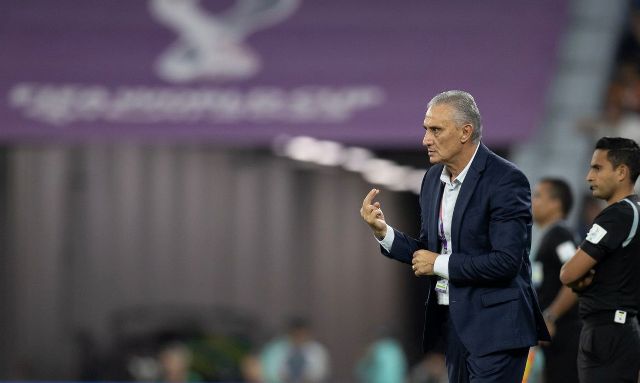 Técnico da Seleção Brasileira, Tite, diz que sentiu falta de Neymar mesmo com vitória do Brasil em jogo contra a Suiça na Copa do Catar (Foto: Lucas Figueiredo/ CBF)