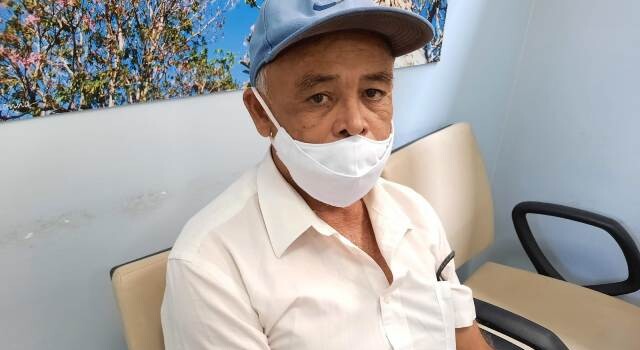 Paciente com câncer de próstata, Astrogildo Alberto. (Foto: Ney Silva/ Acorda Cidade)
