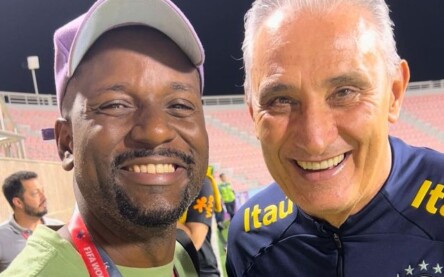 Tiago Rocha e técnico Tite