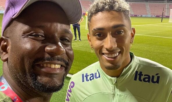 Tiago Rocha e jogador Raphinha