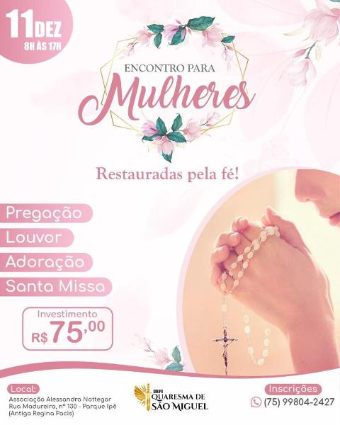 Retiro Paróquia dos Santos_ Foto Cartaz de Divulgação