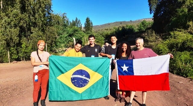 Estudante de Feira de Santana Ivisson Souza Ribeiro no Chile