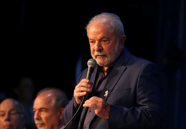 O presidente da República eleito, Luiz Inácio Lula da Silva fala participa do evento de encerramento dos trabalhos dos grupos técnicos do Gabinete de Transição