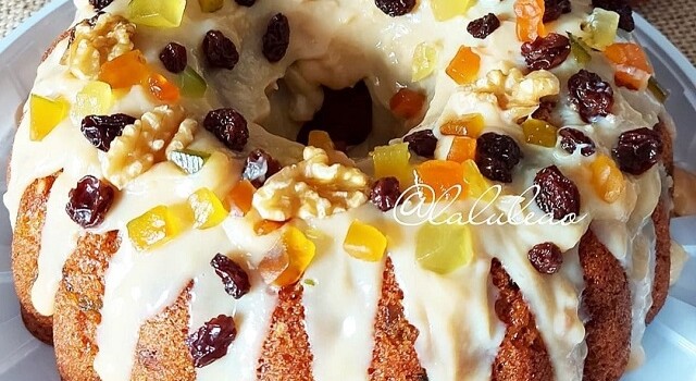 bolo frutas fit natal típico festa delícia