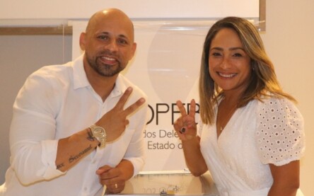 Presidente eleito Jorge Figueiredo e vice-presidente Márcia Pereira