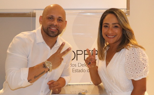 Presidente eleito Jorge Figueiredo e vice-presidente Márcia Pereira