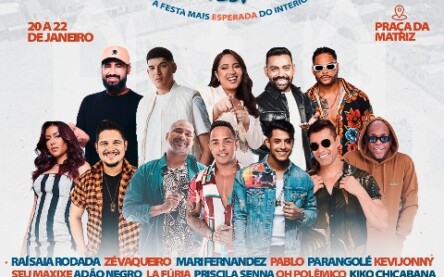 Água Fria Fest terá três dias de festa e várias atrações