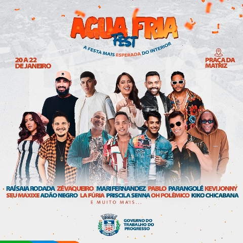 Água Fria Fest terá três dias de festa e várias atrações