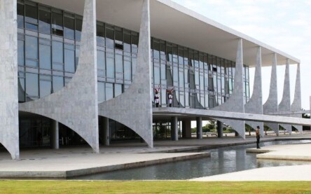 Palácio do Planalto na Praça dos Três Poderes em Brasília