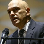 O presidente do TSE, Alexandre de Moraes, durante cerimônia de posse do diretor-geral da PF, na sede da corporação, em Brasília.