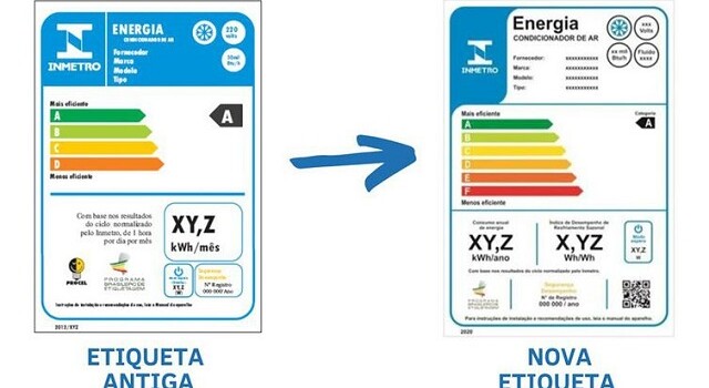 nova etiqueta para aparelhos de ar-condicionado