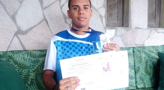 Carlos Kauan Moura_medalhista em Olímpiada Nacional de História. (Foto: Ed Santos/Acorda Cidade)