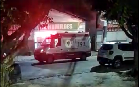 Ambulância do Samu_ Policlínica de Humildes_ Foto Reprodução Redes Sociais