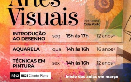Sesc abre vagas para cursos de artes visuais