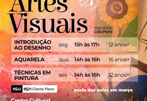 Sesc abre vagas para cursos de artes visuais