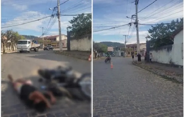 Ipiaú: Motociclista sofre acidente após ter pescoço enroscado por fio de poste