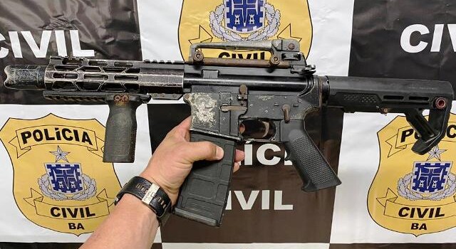 Fuzil apreendido Unum Corpus_ Foto Polícia Civil