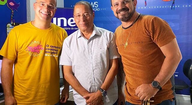 Podcast Micareta_ Diton Coutinho_ Jairo Filho e Paulo Bindá_ Foto Maylla Nunes Acorda Cidade