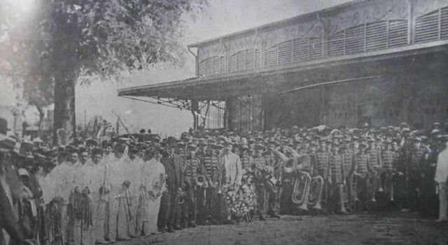 foto antiga filarmônica 25 de março - aniversário de 155 anos