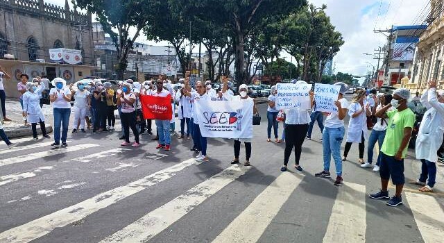 Manifestação trabalhadores da saúde_ Foto Paulo José Acorda Cidade
