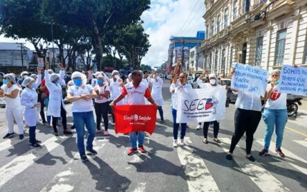 Manifestação trabalhadores da saúde_ Foto Paulo José Acorda Cidade