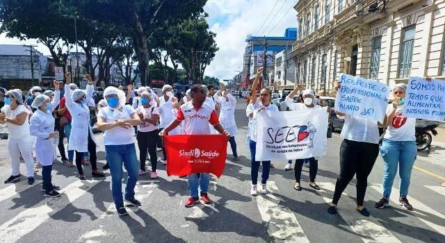 Manifestação trabalhadores da saúde_ Foto Paulo José Acorda Cidade