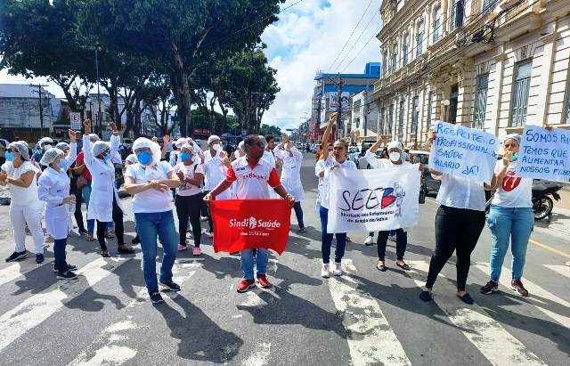 Manifestação trabalhadores da saúde_ Foto Paulo José Acorda Cidade