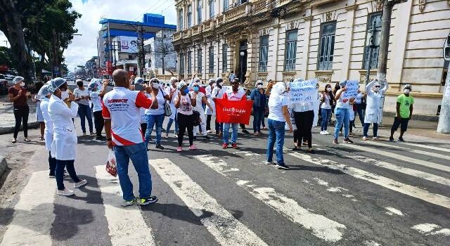 Manifestação trabalhadores da saúde_ Foto Paulo José Acorda Cidade