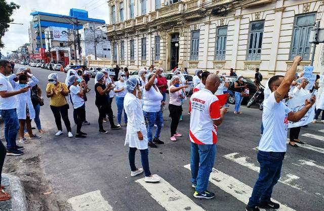 Manifestação trabalhadores da saúde_ Foto Paulo José Acorda Cidade