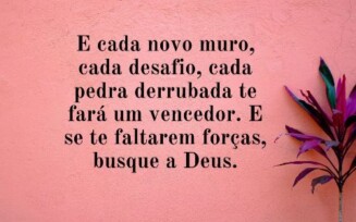 Derrube o muro que há em você