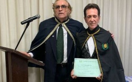 Presidente da Academia de Cultura da Bahia Benjamin Batista e Ailton Pitombo
