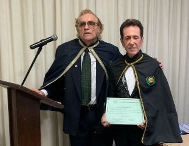 Presidente da Academia de Cultura da Bahia Benjamin Batista e Ailton Pitombo