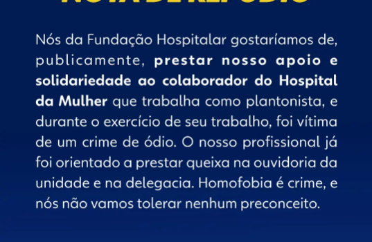 Nota de Repúdio Fundação HOspitalar