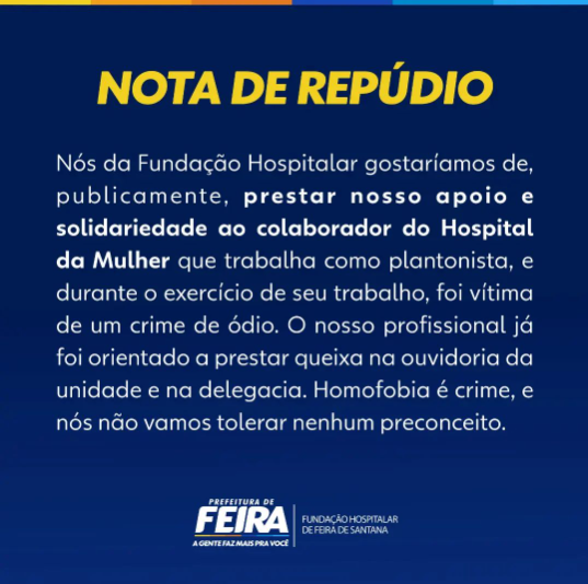 Nota de Repúdio Fundação HOspitalar