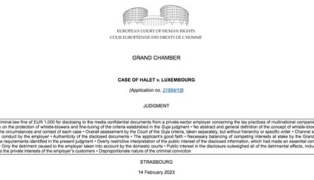 Halet vs. Luxemburgo: a proteção aos whistleblowers a partir do caso LuxLeaks