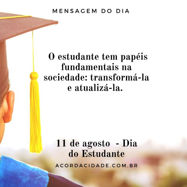 Mensagem do Dia do Estudante