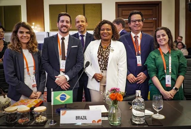 Ministra Margareth Menezes durante encontro dos ministros da Cultura no G20, em Varanasi, na Índia — Foto: Divulgação/Ministério da Cultura