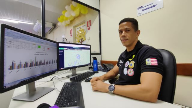 coordenador do Cicom, o capitão PM Rosuilson dos Santos Cardoso